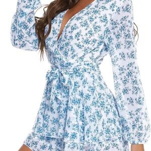 Chic Blue Floral Jumpsuit
